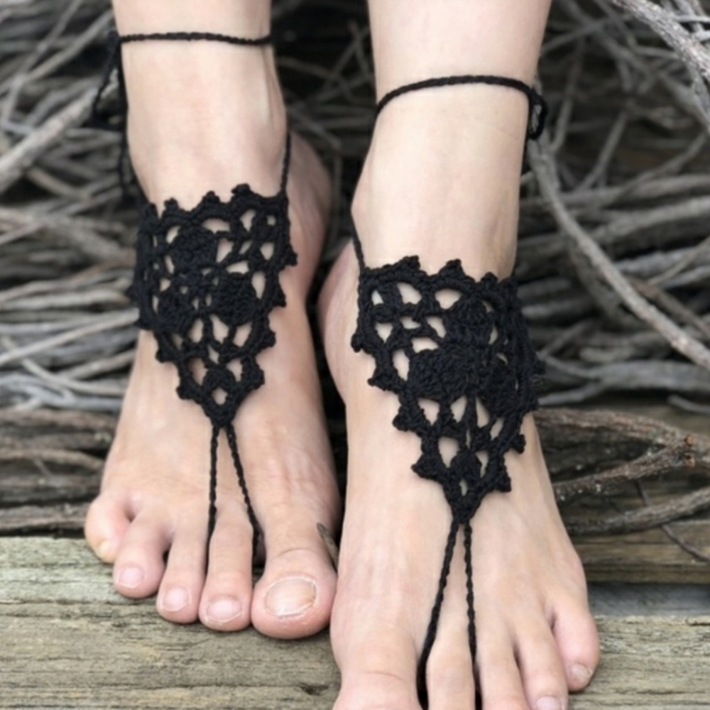 Crochet Barefoot Beach Sandals